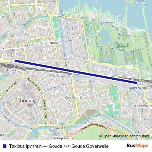 Taxibus ipv trein bus Line Map