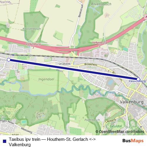 Taxibus ipv trein bus Line Map