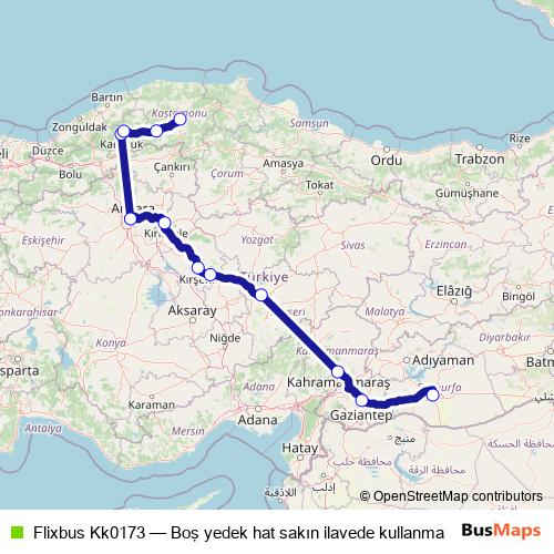 Flixbus Kk0173 bus Line Map