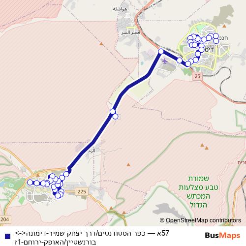 57א bus Line Map