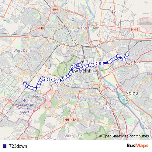 723down bus Line Map
