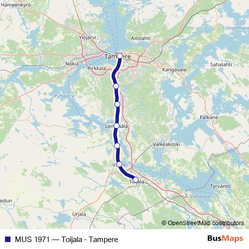 MUS 1971 rail Line Map