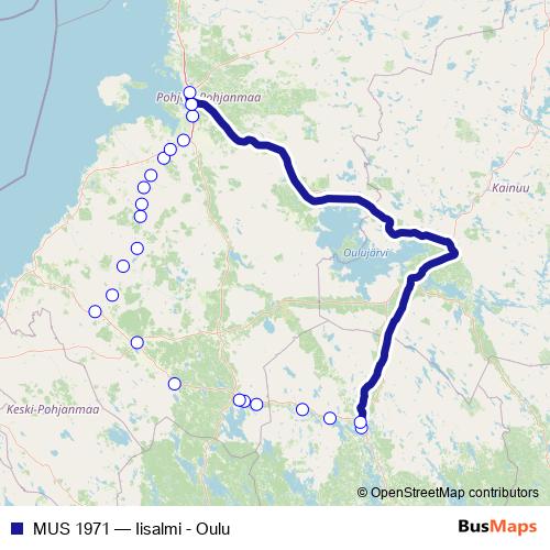 MUS 1971 rail Line Map