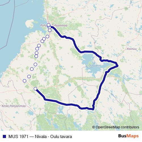 MUS 1971 rail Line Map