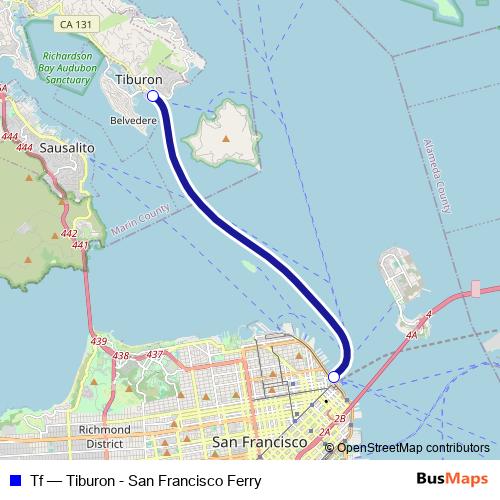 Tf ferry Line Map