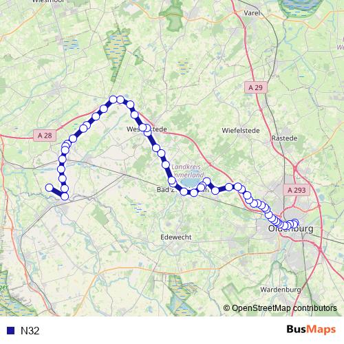 N32 bus Line Map