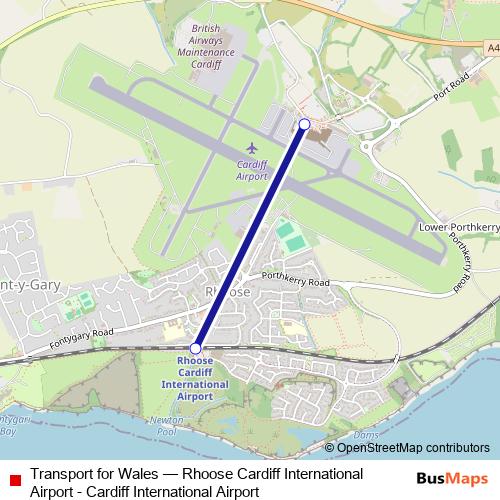 Transport for Wales bus Line Map