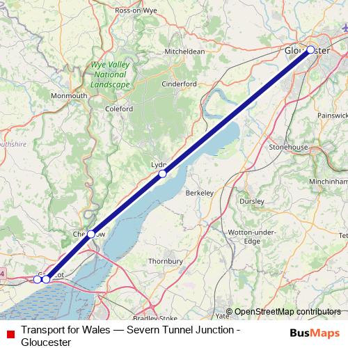 Transport for Wales bus Line Map