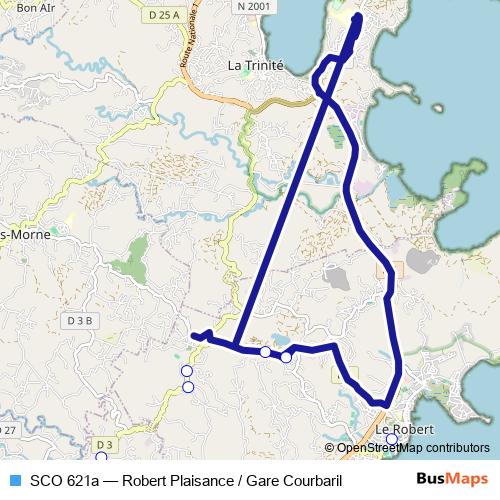 SCO 621a bus Line Map