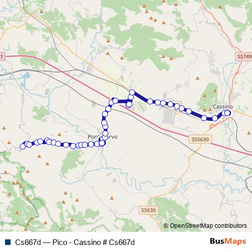 Cs667d bus Line Map