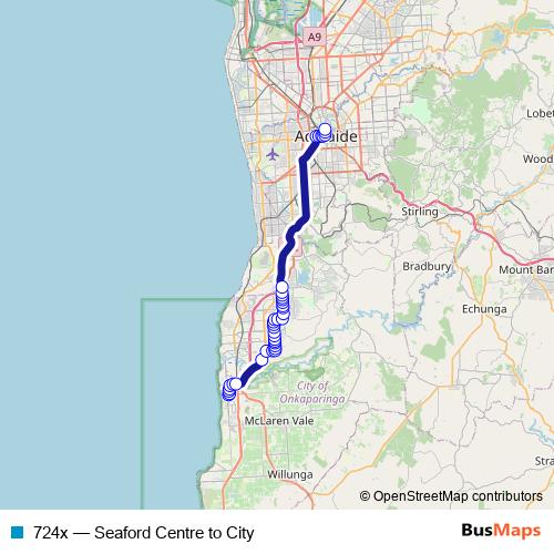 724x bus Line Map
