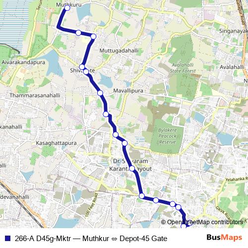 266-A D45g-Mktr bus Line Map