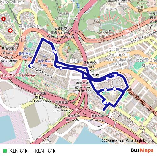 KLN-81k bus Line Map