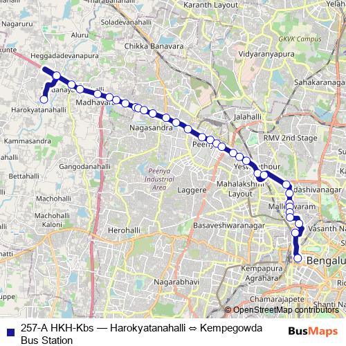 257-A HKH-Kbs bus Line Map