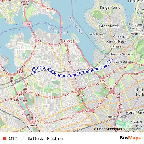 Q12 bus Line Map