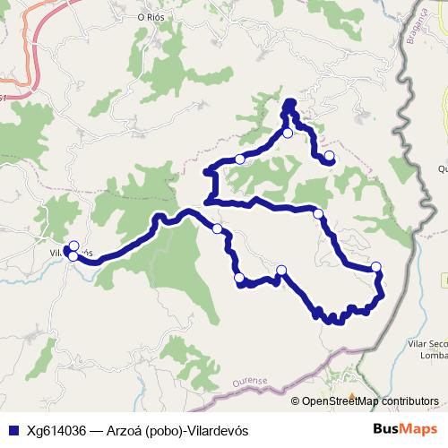Xg614036 bus Line Map