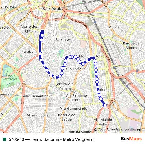 5705-10 bus Line Map
