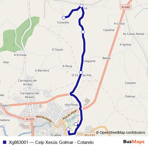 Xg663001 bus Line Map