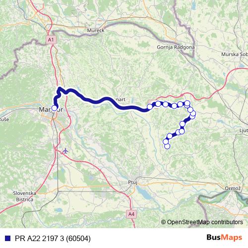 PR A22 2197 3 (60504) bus Line Map