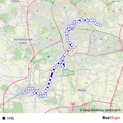 N4b bus Line Map