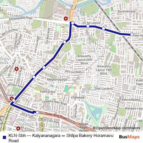 KLN-Sbh bus Line Map