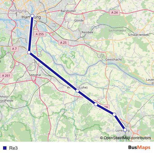 Re3 rail Line Map