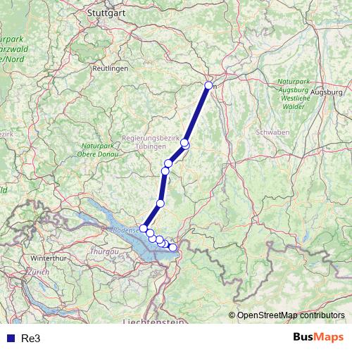 Re3 rail Line Map