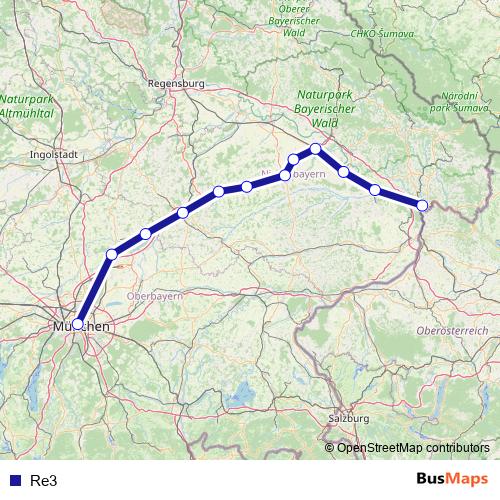 Re3 rail Line Map