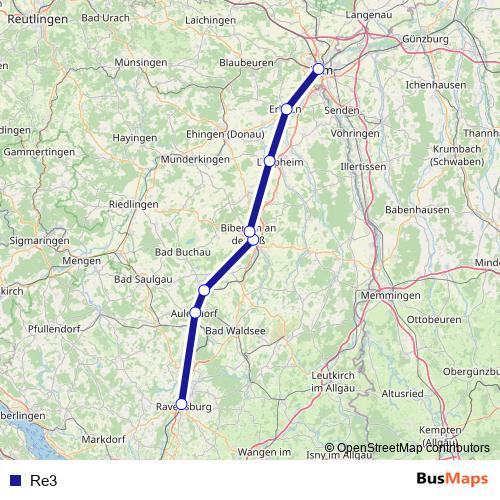 Re3 rail Line Map