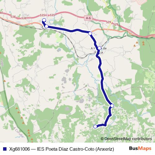 Xg681006 bus Line Map