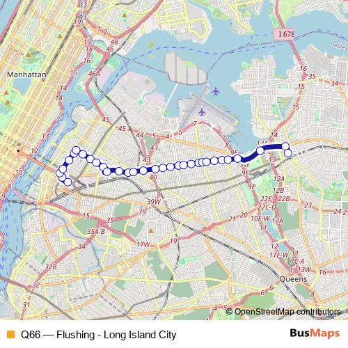 Q66 bus Line Map