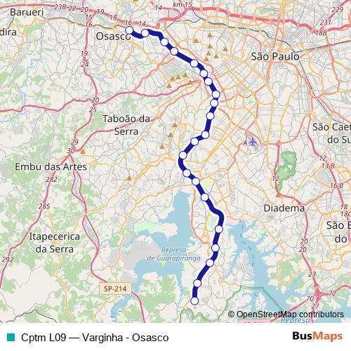 Cptm L09 rail Line Map