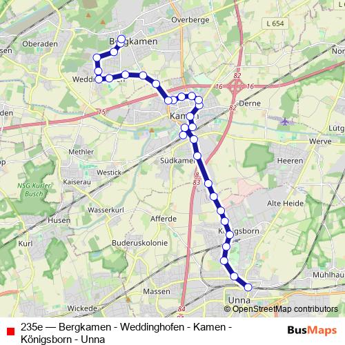 235e bus Line Map