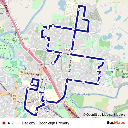 4171 bus Line Map
