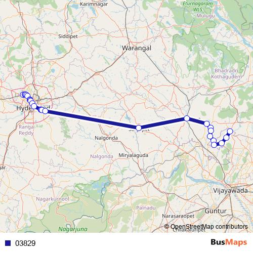03829 bus Line Map