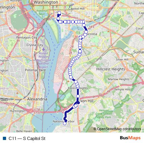 C11 bus Line Map