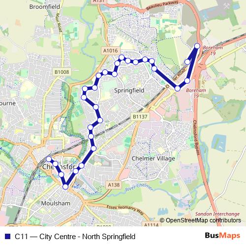 C11 bus Line Map