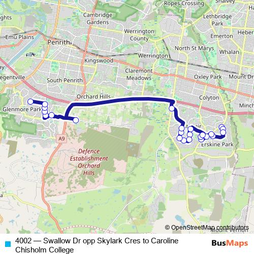 4002 bus Line Map
