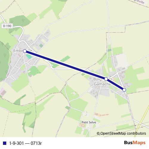 1-9-301 bus Line Map