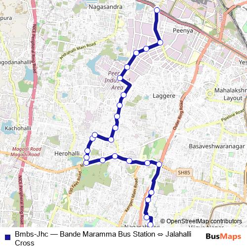Bmbs-Jhc bus Line Map