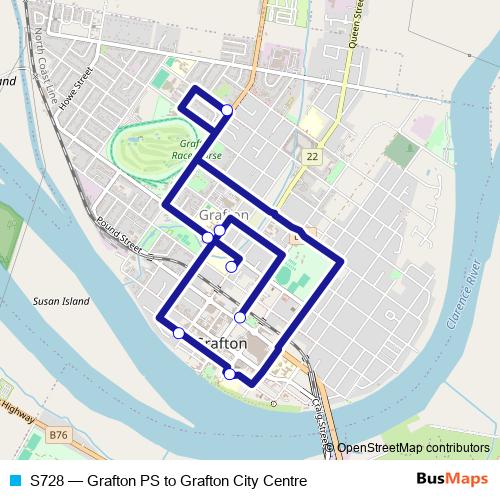 S728 bus Line Map