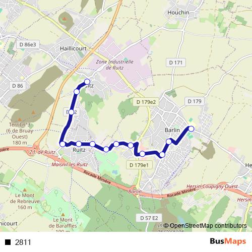 2811 bus Line Map
