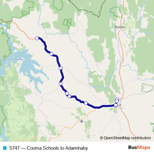 S747 bus Line Map