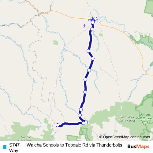S747 bus Line Map
