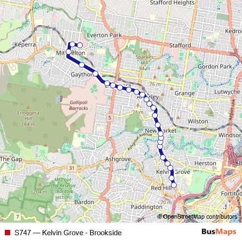 S747 bus Line Map