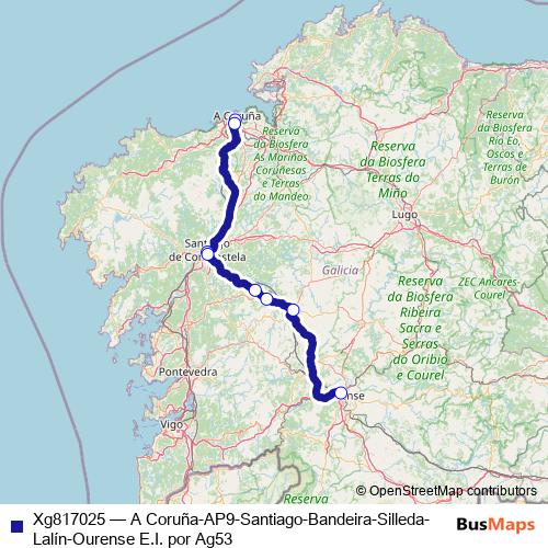 Xg817025 bus Line Map