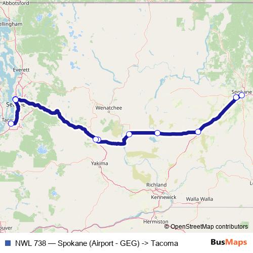 NWL 738 bus Line Map