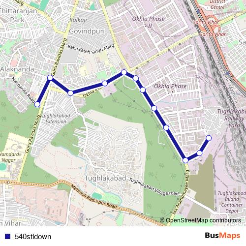 540stldown bus Line Map