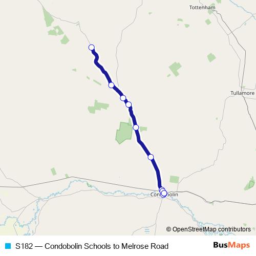 S182 bus Line Map