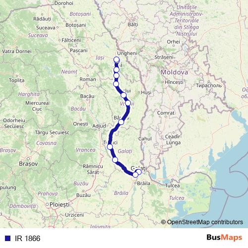 IR 1866 rail Line Map